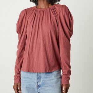 Velvet by Graham & Spencer Tracie Puff Sleeve Tee Size L